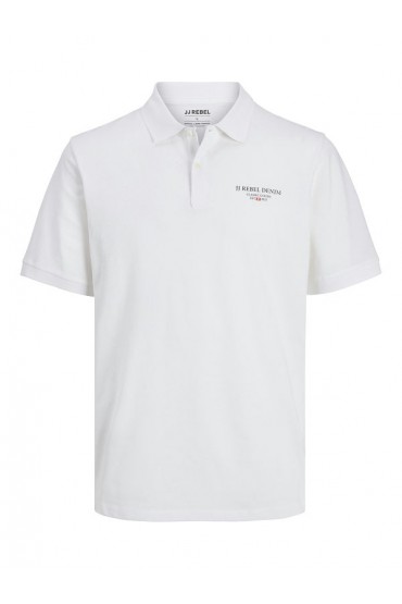 JREBJEANS REBEL PRINT POLO SS - ΛΕΥΚΟ