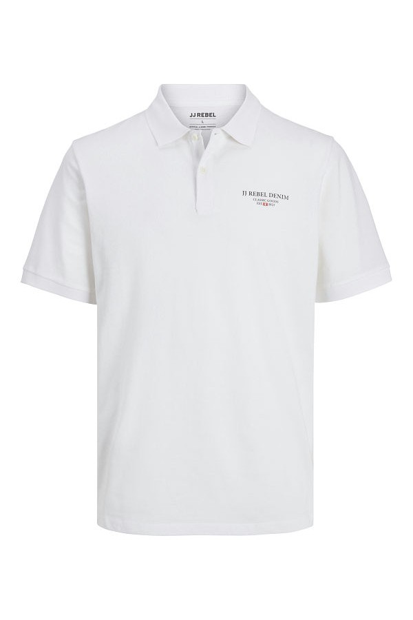JREBJEANS REBEL PRINT POLO SS - ΛΕΥΚΟ