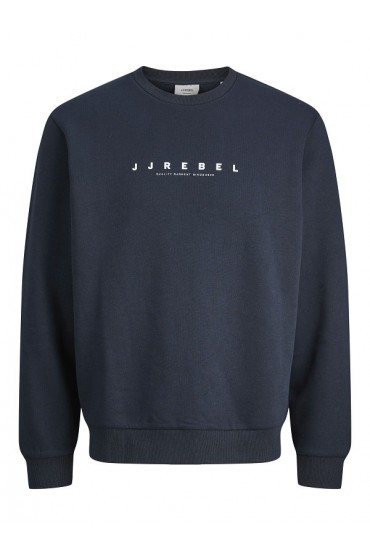JREBROCKY LOGO CREW NECK SWEAT - ΜΠΛΕ