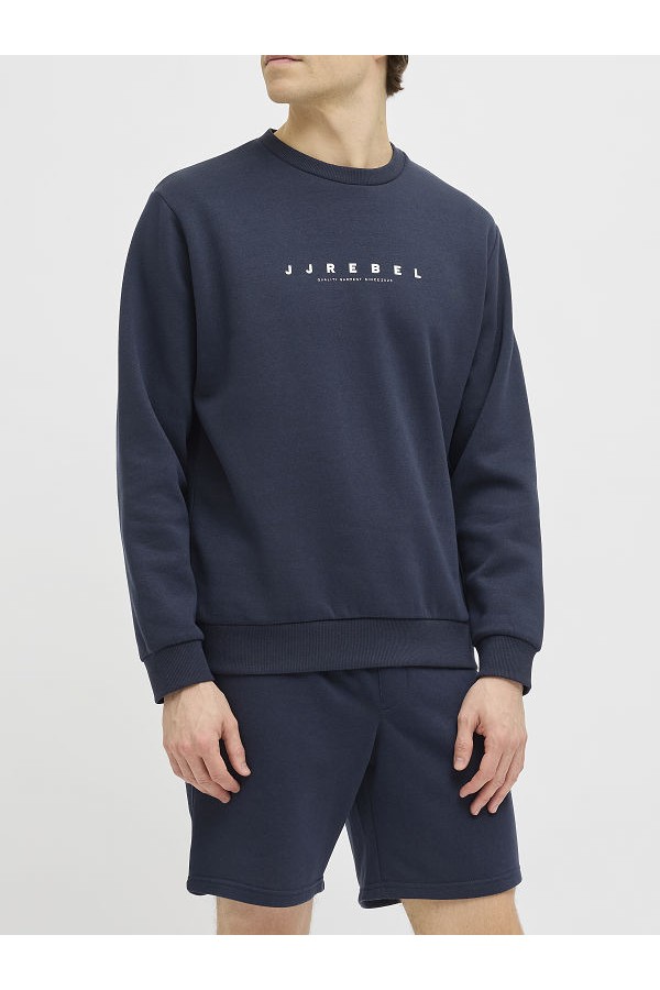 JREBROCKY LOGO CREW NECK SWEAT - ΜΠΛΕ