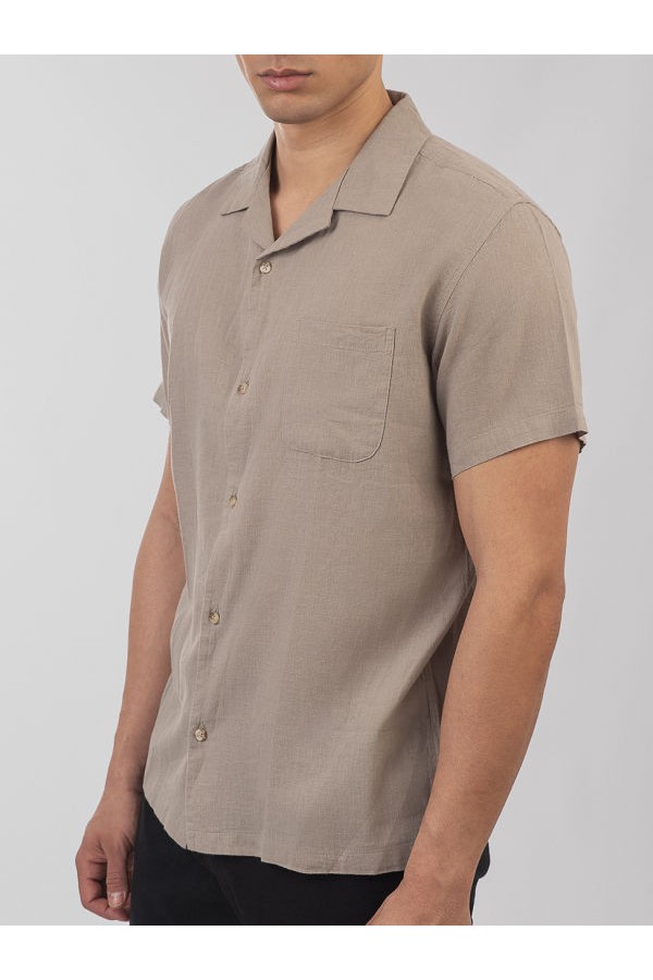 SHORT SLEEVE SHIRT - ΜΠΕΖ