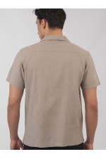 SHORT SLEEVE SHIRT - ΜΠΕΖ