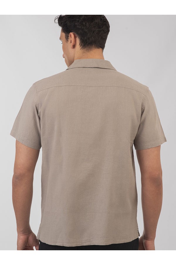 SHORT SLEEVE SHIRT - ΜΠΕΖ