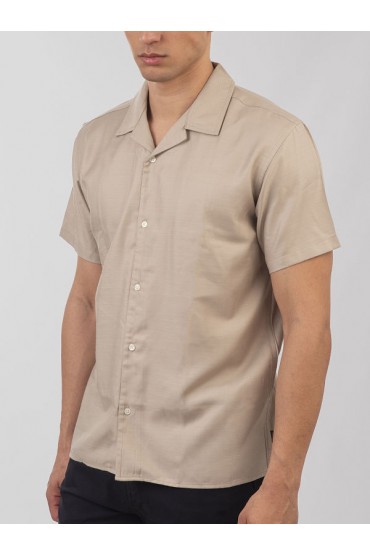 SHORT SLEEVE SHIRT - ΜΠΕΖ