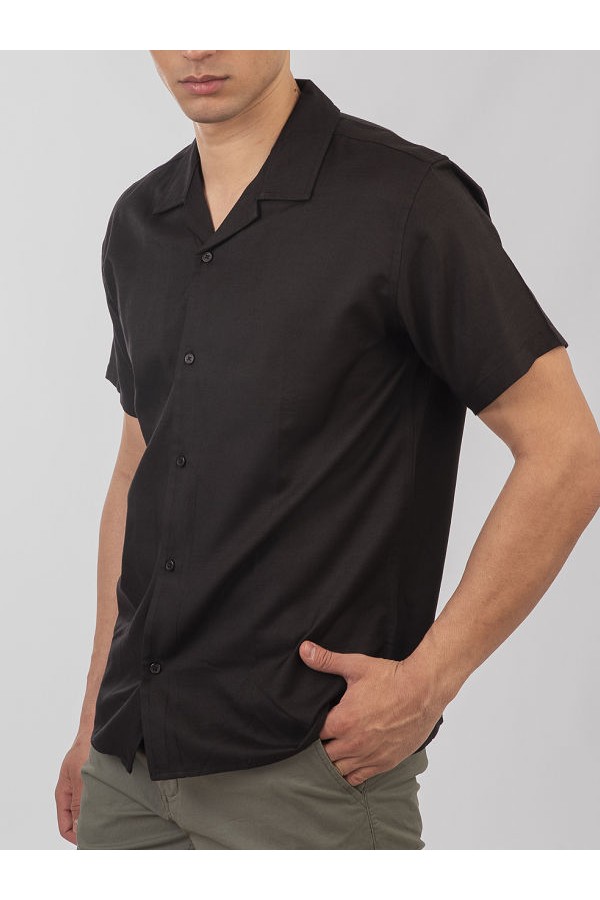 SHORT SLEEVE SHIRT - ΜΑΥΡΟ