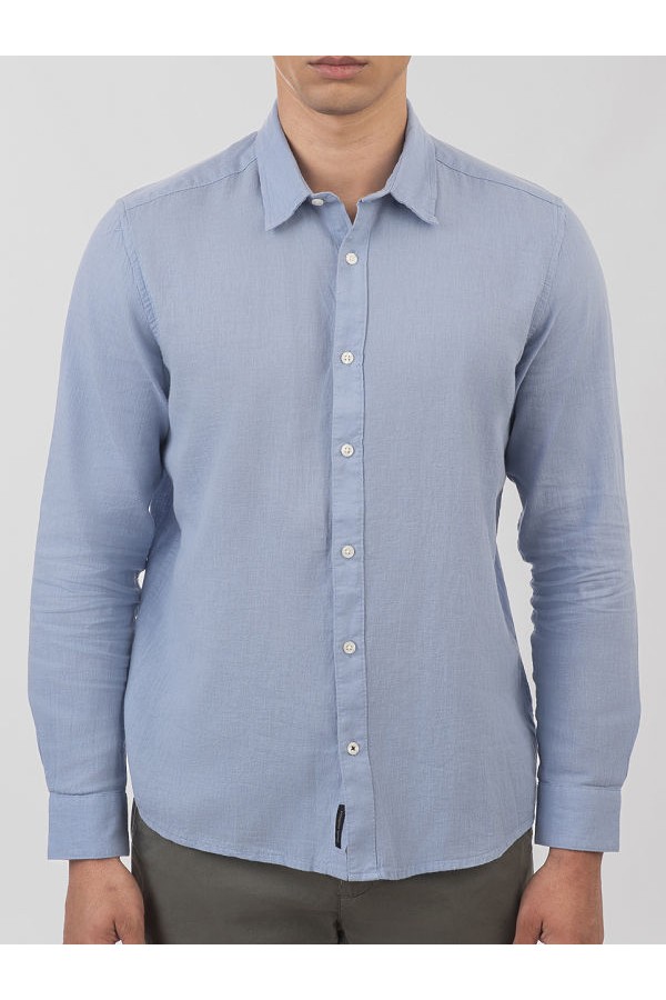 LONG SLEEVE SHIRT - ΜΠΛΕ ΑΝΟΙΧΤΟ