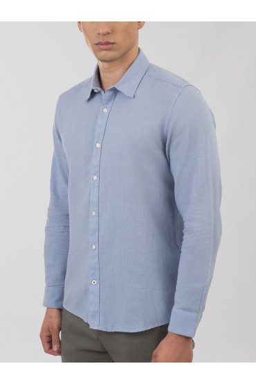 LONG SLEEVE SHIRT - ΜΠΛΕ ΑΝΟΙΧΤΟ