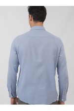 LONG SLEEVE SHIRT - ΜΠΛΕ ΑΝΟΙΧΤΟ