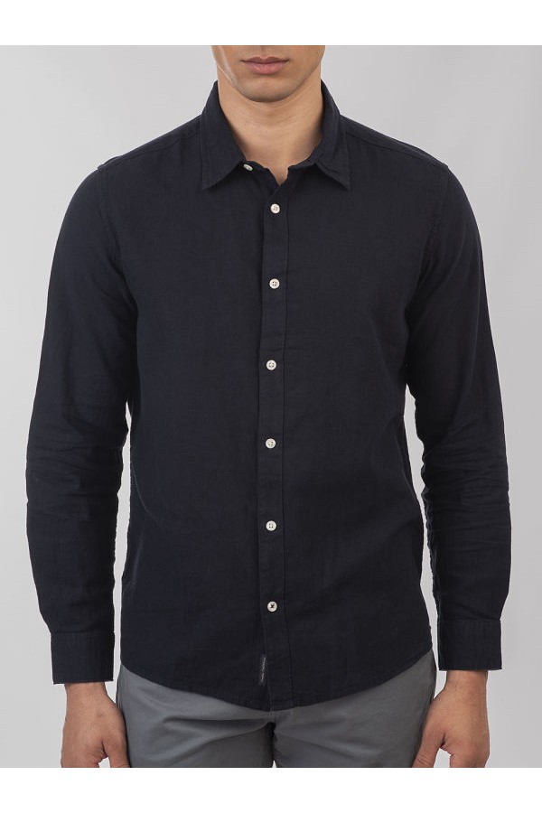 LONG SLEEVE SHIRT - ΜΠΛΕ