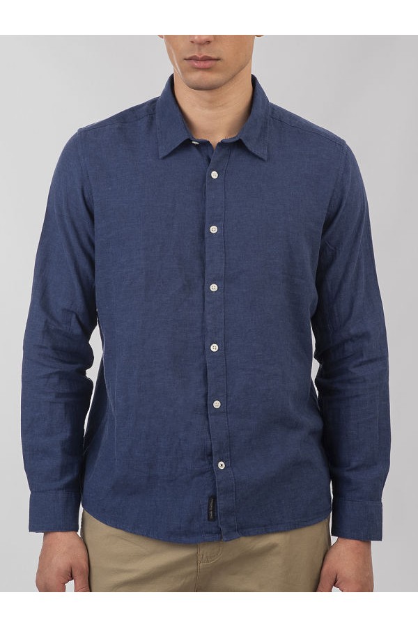 LONG SLEEVE SHIRT - ΜΠΛΕ
