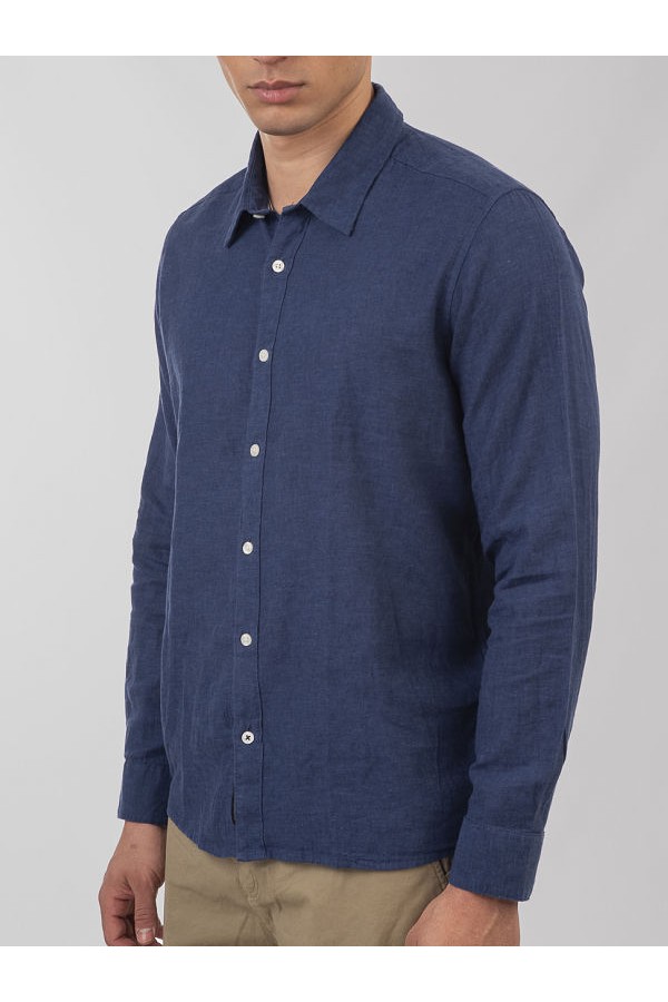 LONG SLEEVE SHIRT - ΜΠΛΕ
