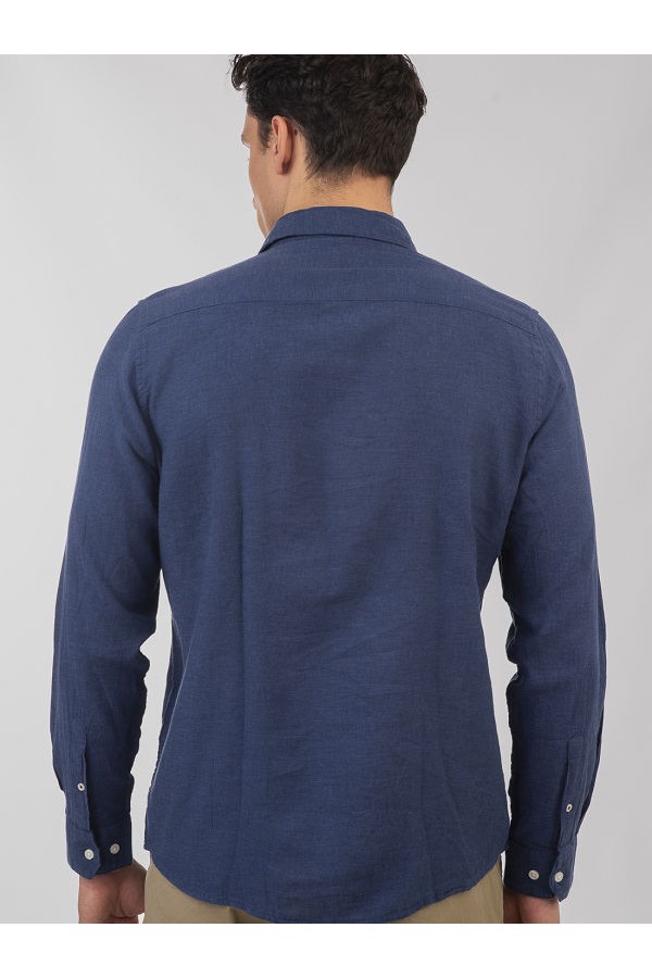 LONG SLEEVE SHIRT - ΜΠΛΕ