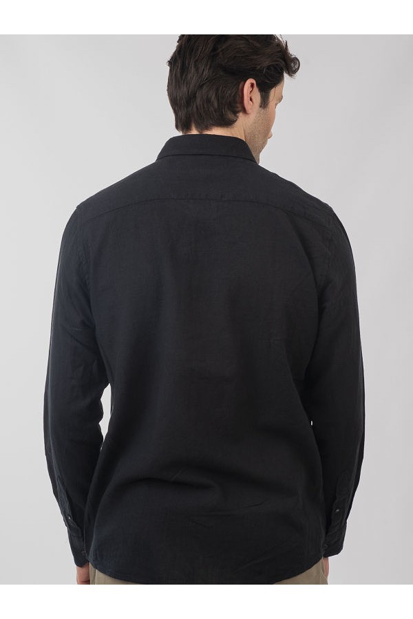 LONG SLEEVE SHIRT - ΜΑΥΡΟ