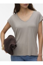 VMFILLI SS V-NECK TEE NOOS - ΜΠΕΖ