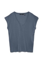 VMFILLI SS V-NECK TEE NOOS - ΜΠΛΕ