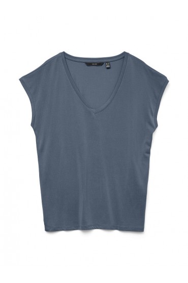 VMFILLI SS V-NECK TEE NOOS - ΜΠΛΕ