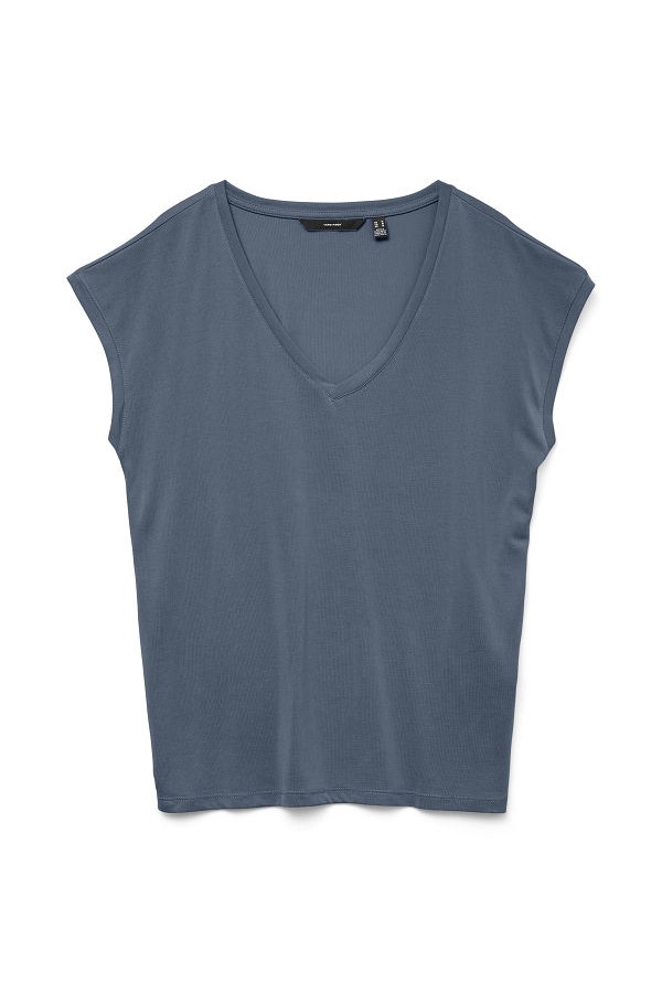 VMFILLI SS V-NECK TEE NOOS - ΜΠΛΕ