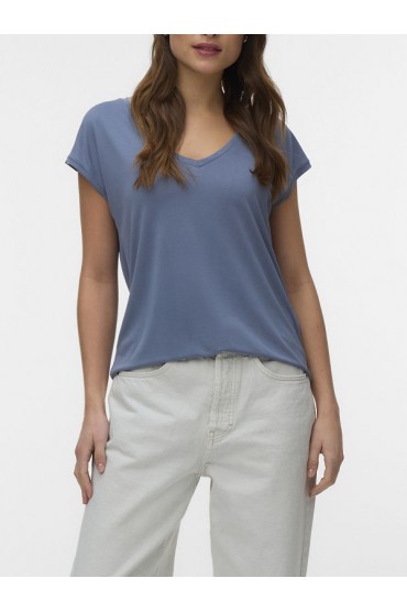 VMFILLI SS V-NECK TEE NOOS - ΜΠΛΕ