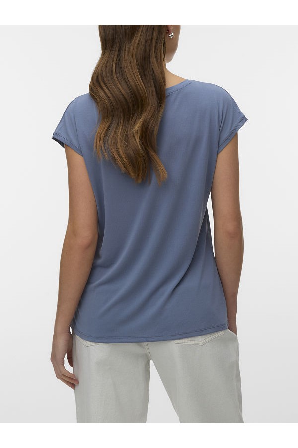 VMFILLI SS V-NECK TEE NOOS - ΜΠΛΕ