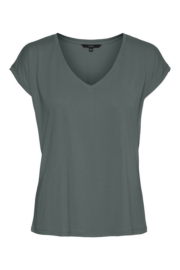 VMFILLI SS V-NECK TEE NOOS - ΠΡΑΣΙΝΟ