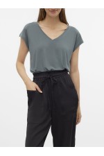 VMFILLI SS V-NECK TEE NOOS - ΠΡΑΣΙΝΟ