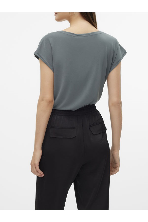 VMFILLI SS V-NECK TEE NOOS - ΠΡΑΣΙΝΟ