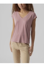 VMFILLI SS V-NECK TEE NOOS - ΡΟΖ