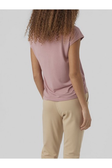 VMFILLI SS V-NECK TEE NOOS - ΡΟΖ