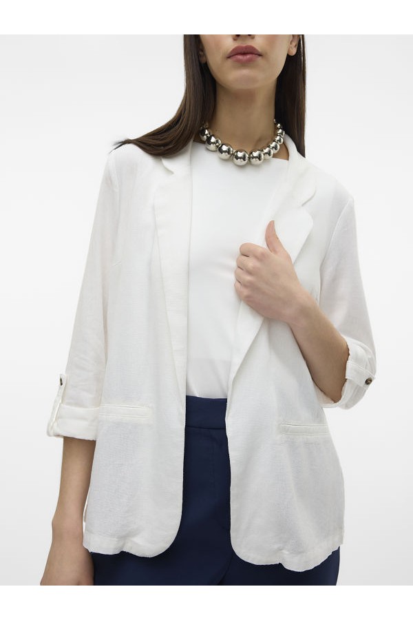 VMJESMILO 3/4 LOOSE BLAZER WVN GA NOOS - ΛΕΥΚΟ