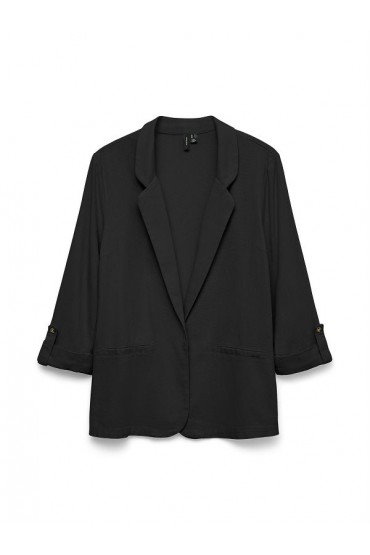 VMJESMILO 3/4 LOOSE BLAZER WVN GA NOOS - ΜΑΥΡΟ