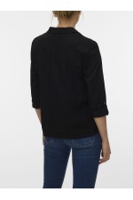 VMJESMILO 3/4 LOOSE BLAZER WVN GA NOOS - ΜΑΥΡΟ