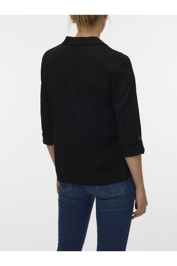 VMJESMILO 3/4 LOOSE BLAZER WVN GA NOOS - ΜΑΥΡΟ