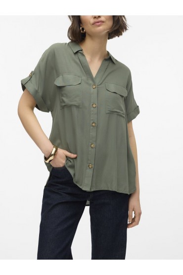 VMBUMPY SS SHIRT WVN GA NOOS - ΠΡΑΣΙΝΟ