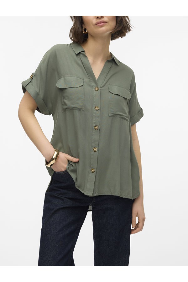 VMBUMPY SS SHIRT WVN GA NOOS - ΠΡΑΣΙΝΟ