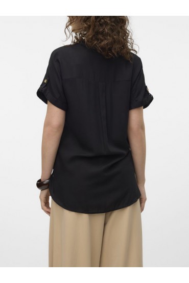VMBUMPY SS SHIRT WVN GA NOOS - ΜΑΥΡΟ