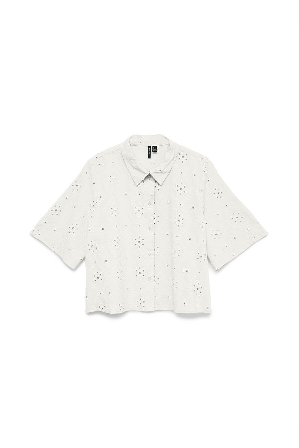 VMELIZA SHORT 2/4 SLEEVE SHIRT WVN NOOS - ΛΕΥΚΟ