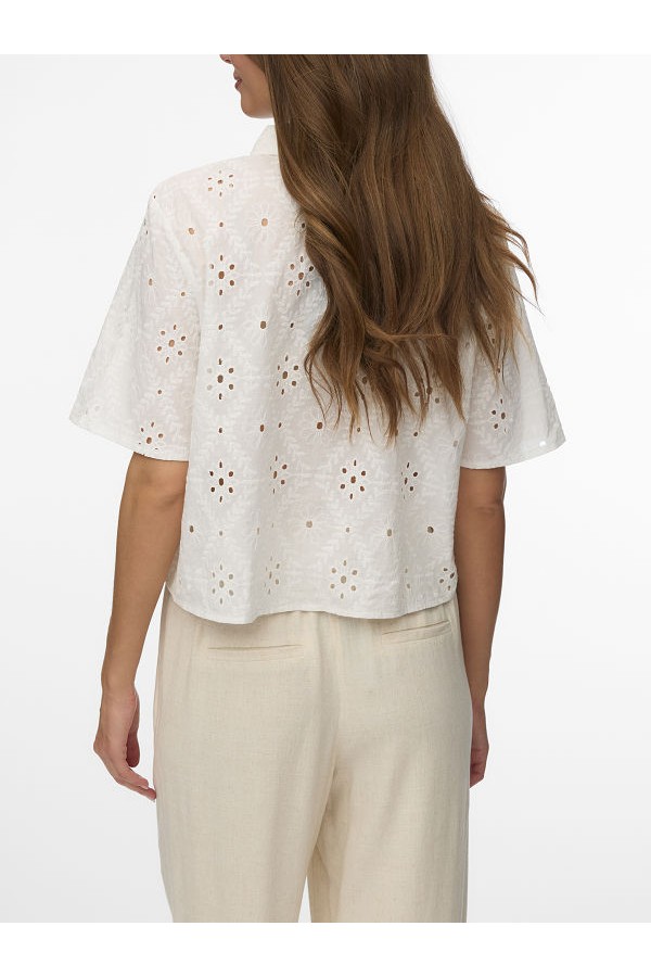 VMELIZA SHORT 2/4 SLEEVE SHIRT WVN NOOS - ΛΕΥΚΟ