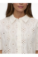 VMELIZA SHORT 2/4 SLEEVE SHIRT WVN NOOS - ΛΕΥΚΟ