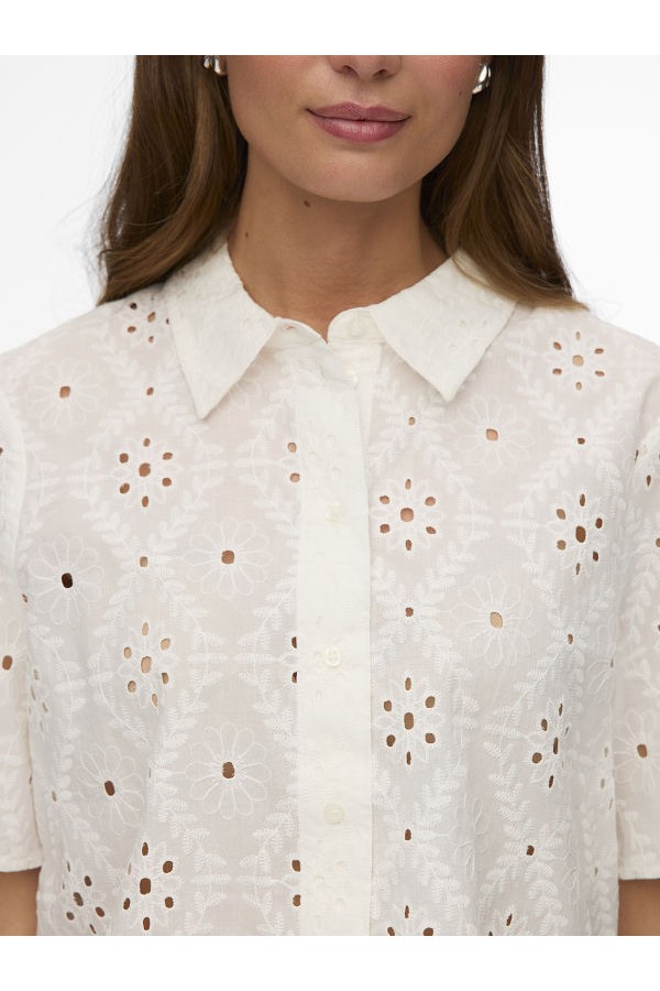 VMELIZA SHORT 2/4 SLEEVE SHIRT WVN NOOS - ΛΕΥΚΟ