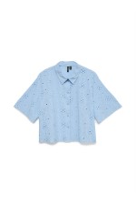 VMELIZA SHORT 2/4 SLEEVE SHIRT WVN NOOS - ΜΠΛΕ ΑΝΟΙΧΤΟ