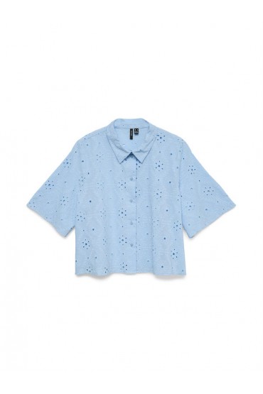 VMELIZA SHORT 2/4 SLEEVE SHIRT WVN NOOS - ΜΠΛΕ ΑΝΟΙΧΤΟ