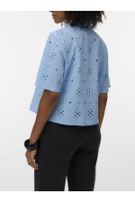 VMELIZA SHORT 2/4 SLEEVE SHIRT WVN NOOS - ΜΠΛΕ ΑΝΟΙΧΤΟ