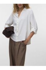 VMTARA LS SHIRT WVN - ΛΕΥΚΟ
