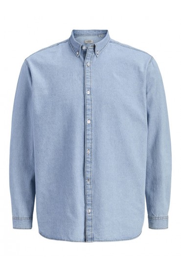 JREBAVAN SHIRT LS - ΜΠΛΕ ΑΝΟΙΧΤΟ