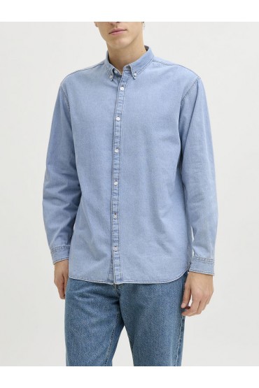 JREBAVAN SHIRT LS - ΜΠΛΕ ΑΝΟΙΧΤΟ