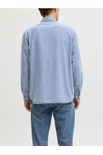 JREBAVAN SHIRT LS - ΜΠΛΕ ΑΝΟΙΧΤΟ