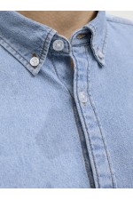 JREBAVAN SHIRT LS - ΜΠΛΕ ΑΝΟΙΧΤΟ