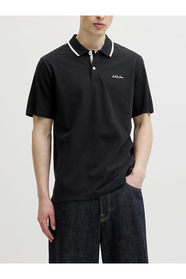 JJBLAZE POLO SS LN - ΜΑΥΡΟ