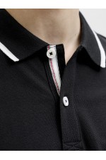 JJBLAZE POLO SS LN - ΜΑΥΡΟ