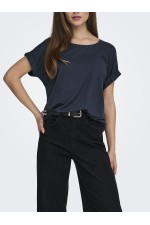 ONLMOSTER S/S O-NECK TOP NOOS JRS - ΜΠΛΕ